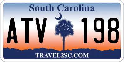 SC license plate ATV198