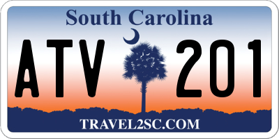 SC license plate ATV201