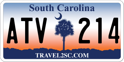 SC license plate ATV214