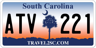 SC license plate ATV221