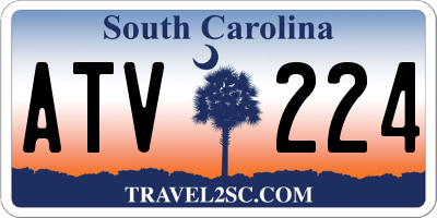 SC license plate ATV224