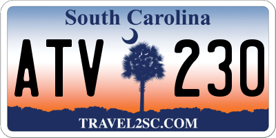 SC license plate ATV230
