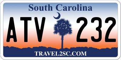 SC license plate ATV232