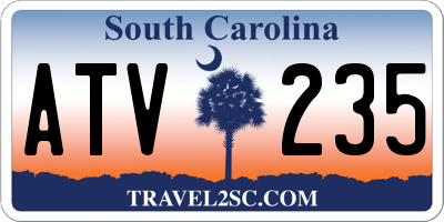 SC license plate ATV235