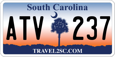 SC license plate ATV237