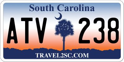 SC license plate ATV238