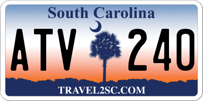 SC license plate ATV240