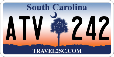 SC license plate ATV242
