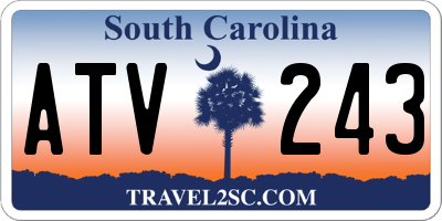 SC license plate ATV243