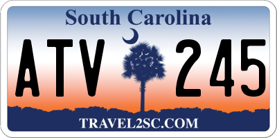 SC license plate ATV245