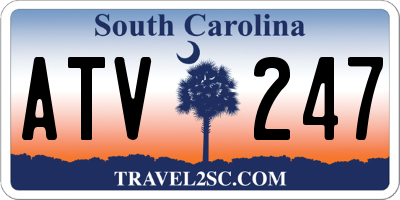 SC license plate ATV247