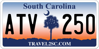 SC license plate ATV250
