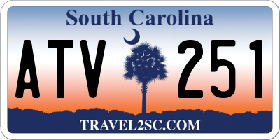 SC license plate ATV251