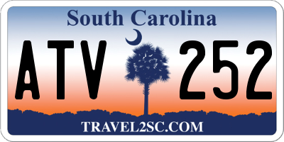 SC license plate ATV252