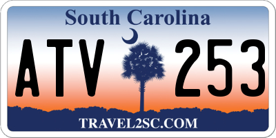 SC license plate ATV253