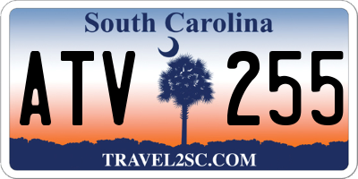 SC license plate ATV255