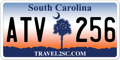 SC license plate ATV256