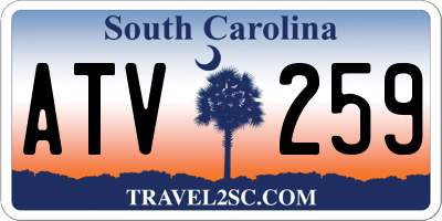 SC license plate ATV259