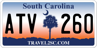 SC license plate ATV260