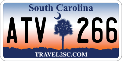 SC license plate ATV266