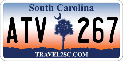 SC license plate ATV267