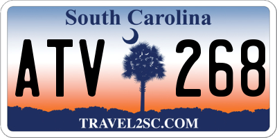SC license plate ATV268