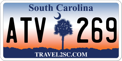 SC license plate ATV269