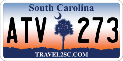 SC license plate ATV273