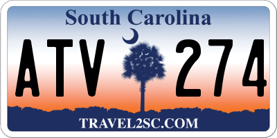 SC license plate ATV274