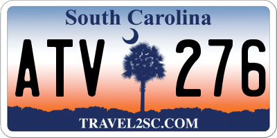 SC license plate ATV276