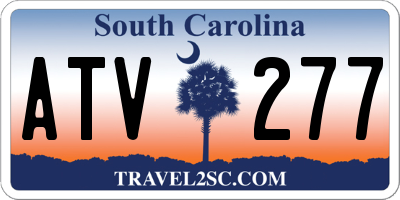SC license plate ATV277