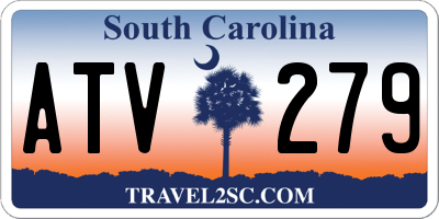 SC license plate ATV279