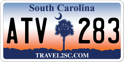 SC license plate ATV283