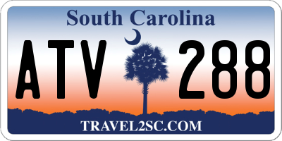 SC license plate ATV288