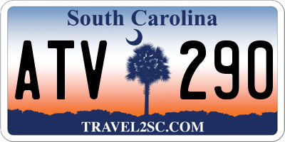 SC license plate ATV290