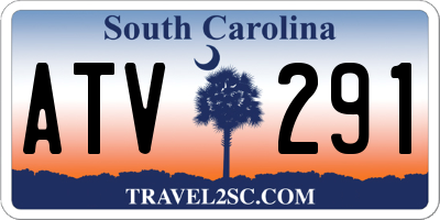 SC license plate ATV291