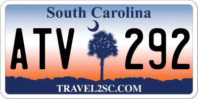 SC license plate ATV292