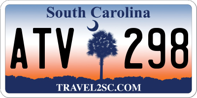 SC license plate ATV298