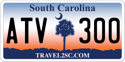 SC license plate ATV300