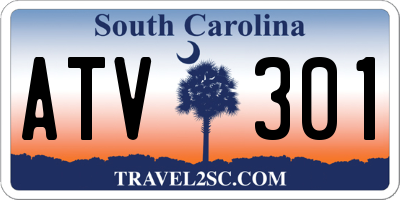 SC license plate ATV301