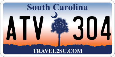 SC license plate ATV304