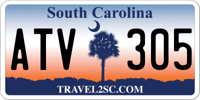 SC license plate ATV305