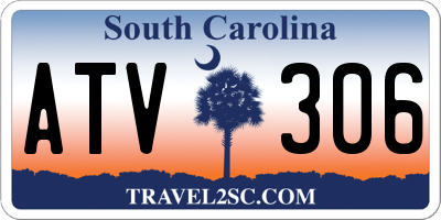 SC license plate ATV306