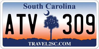 SC license plate ATV309