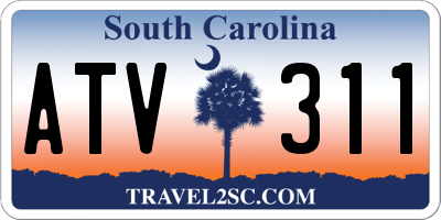 SC license plate ATV311