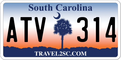 SC license plate ATV314