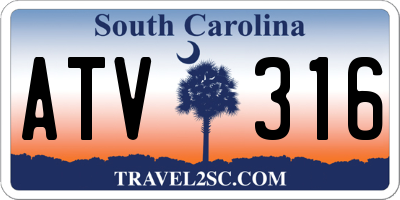 SC license plate ATV316