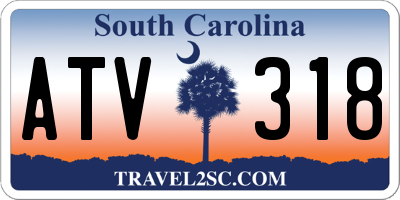 SC license plate ATV318