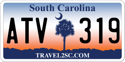 SC license plate ATV319
