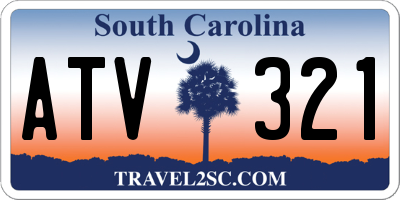 SC license plate ATV321